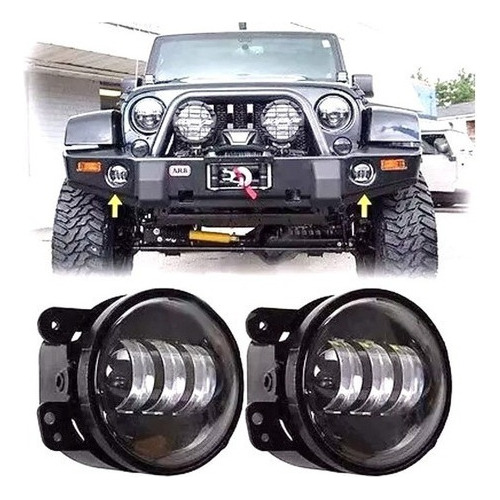 Juego Faros Led Niebla Jeep Dodge Chrysler Mitsubishi 60w