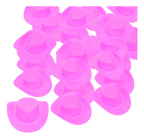 Minisombrero De Vaquera Rosa En Miniatura, 30 Unidades