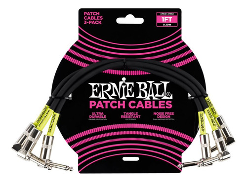 Cable Interpedal Ernie Ball Patch 30cm L Pack - Om