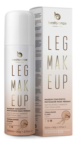 Leg Makeup Cor Clara Best Bronze Maquiagem Perna Celulite 