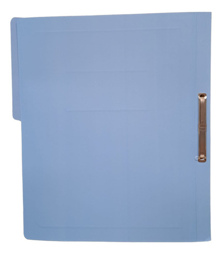 Paquete De 10 Folder Con Broche Press Carta Carpeta Archivo Color Celeste