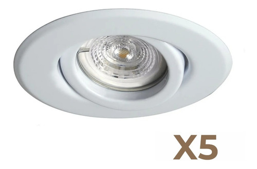 Pack X 5 Spot Embutir Blanco Led 7w Alta Potencia Puraluz