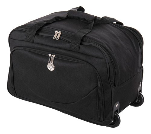 Bolsa Sacola Mala De Viagem De Tecido Com Rodinhas Grande Cor Preto