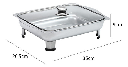 Bandeja De Bufê Chafing Prato De Comida Aquecedor De Arco