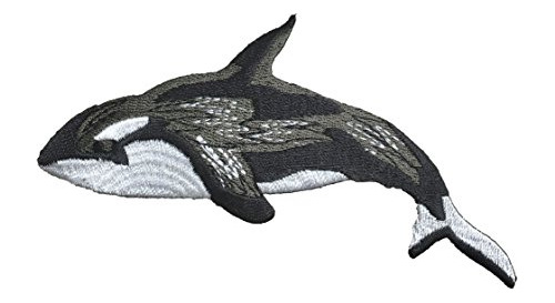 Orca, Ballena Asesina, Animal Marino Blanco Y Negro, Bordado