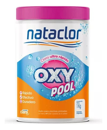 Cloro Ultra Rápido Oxy Pool Nataclor X 1kg Oxigeno Activo