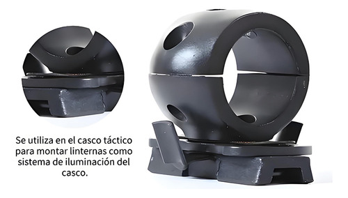 Eonspark Soporte Montura De Lámpara Para Casco Táctico Ciclismo 1.2