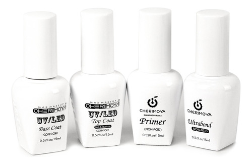 Kit Basico De Primer + Ultrabond + Base + Top Coat 15ml 