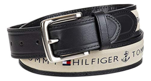 Tommy Hilfiger Cinturón De Tela Con Incrustaciones De Cinta 