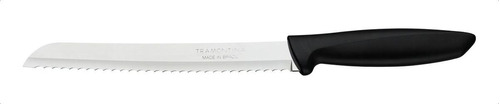 Cuchillo Para Pan Plenus Tramontina 8 PuLG Acero Inoxidable Color Negro