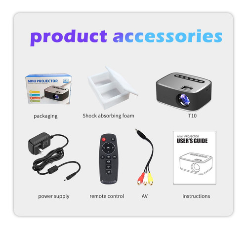 Imagen 6 de 9 de Proyector Portátil 1080p Hd Led Mini Proyector