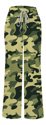 Pantalones De Pierna Ancha Con Cintura Elástica Estampados,