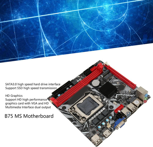 Placa Base De La Computadora, B75 Ms Lga 1155 Itx Gaming Plo