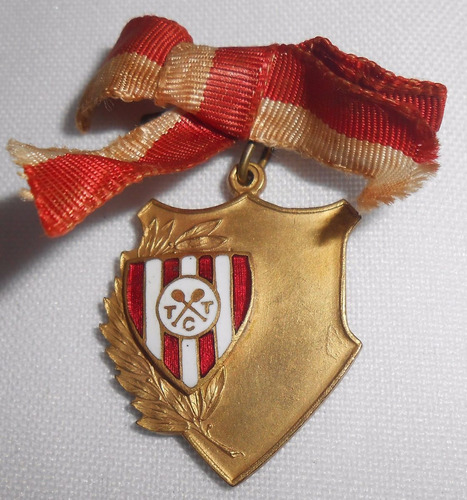 Medalha De Ouro 3,5x3cm Tijuca Tênis Clube Voleibol Anos70