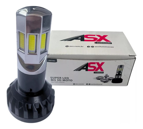 Lampada Super Branca Led Moto 3d Universal Asx 4000 Lumes