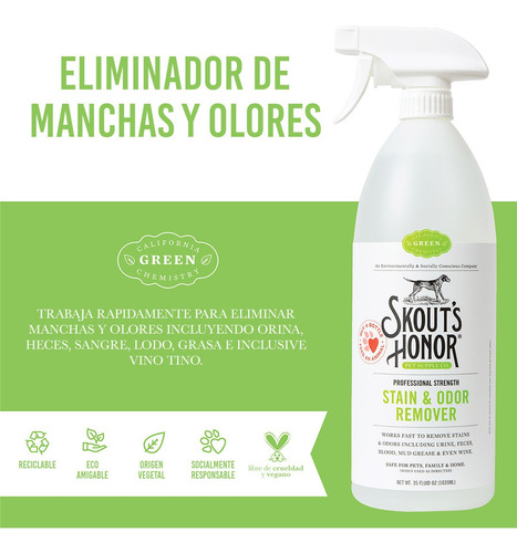 Removedor De Manchas Y Olor Skout's Honor 1l