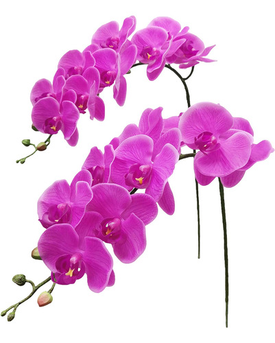 Fnize Tallos De Orquídeas Artificiales De Tacto Real De Láte