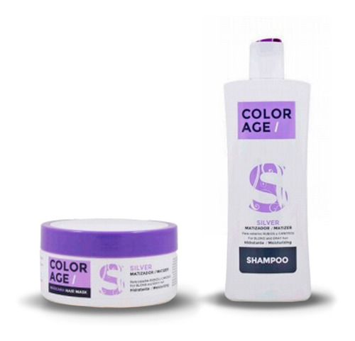 Color Age Silver Matizador, Shampoo X250 Y Mascara X200 