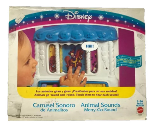 Jueguete Cuna Bebe Carrusel Sonoro Sonido Animalitos Disney