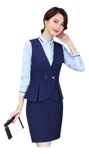 comprar Conjunto Traje Formal Dama Falda Y Chaleco Uniformes