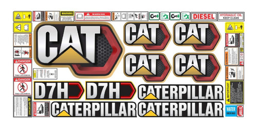 Kit De Calcomanías Para Caterpillar D7h 2020