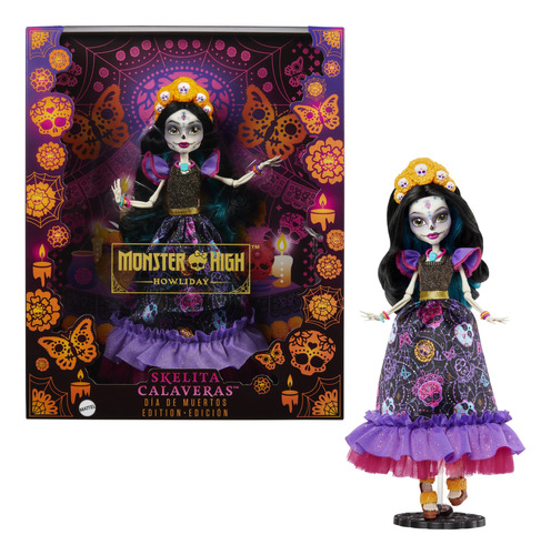 Monster High Muñeca Skelita Calaveras Dia De Muertos Colec.