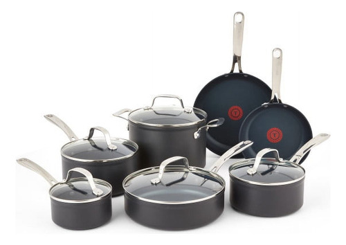 Set 12 Utensilios De Cocina T-fal Antiadherentes Anodizado