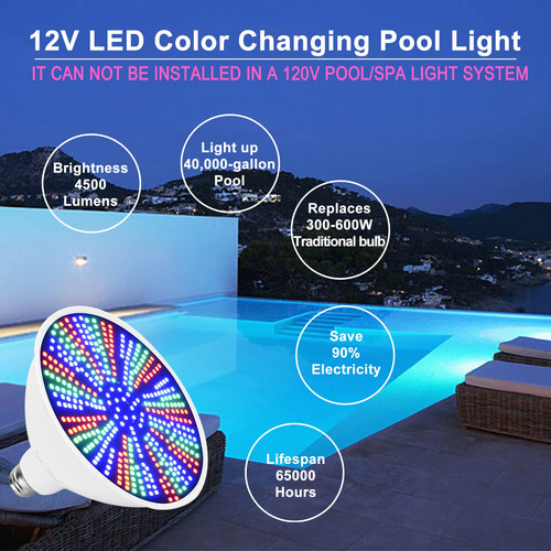 Luces Led 12 V 40 W Pentair Hayward Control Remoto 1 Paquete Color De La Luz