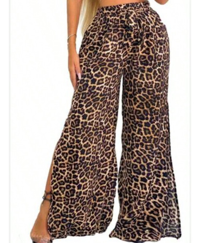 Calça Pantalona Fenda Plus Size Duna Com Elastico Na Cintura