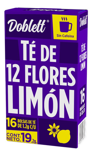 Té Doblett 12 Flores Limón 16 Sobres 19.2