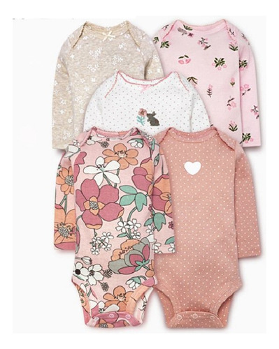 Conjunto De Monos De Manga Larga Para Recién Nacido, De Algo