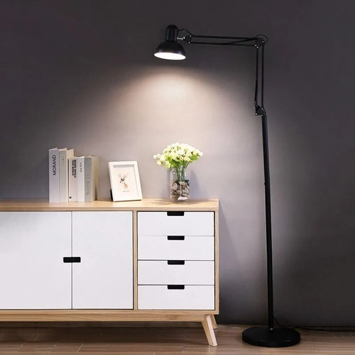Imagen 8 de 8 de Lampara De Pie Flexible Varias Posiciones 40w 1.85mt Seisa