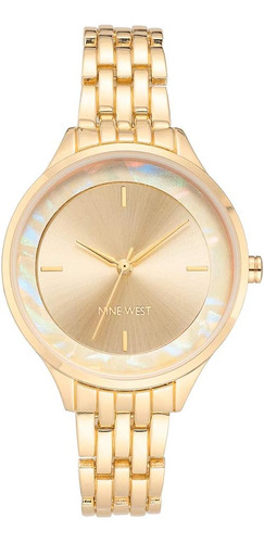 Reloj Pulsera Mujer  Nine West Nw2544chgp Dorado