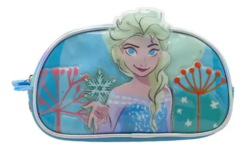 Cartuchera Escolar Frozen Elsa Disney Celeste