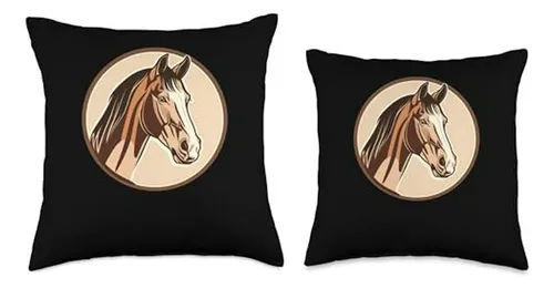 Cojín Redondo Con Logo De Caballo Clydesdale - Decoración Ho