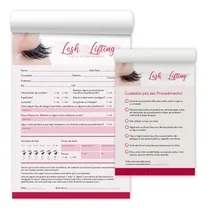Comprar 1 Kit Ficha Anamnese De Lash Lifting + Bloco Cuidados