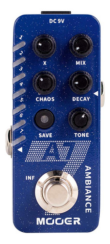 Mooer A7 Pedal Reverb Ambiance 7 Efectos Mmg