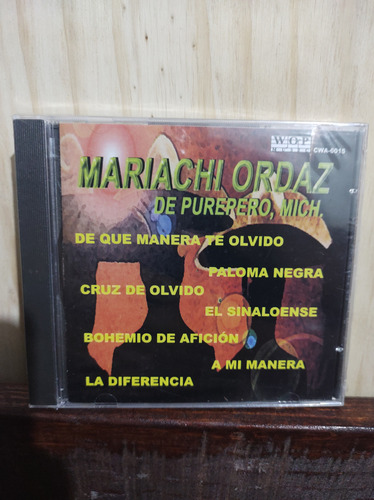 Mariachi Ordaz De Purépero De Que Manera Cd #633