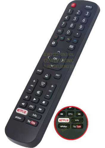 Control Remoto Tds1640fi Para Sansei Smart Tv