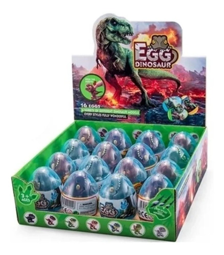 Imagen 10 de 10 de Super Pack 4 Huevos De Juguete Con Dinosaurios Mordelones