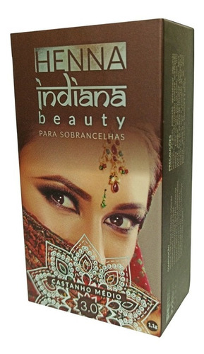 Henna P/ Sobrancelhas Indiana Beauty 1,1g - Castanho Médio