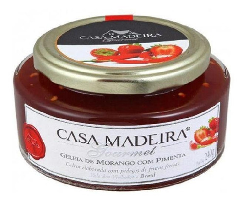 Geleia Casa Madeira De Morango E Pimenta 240g