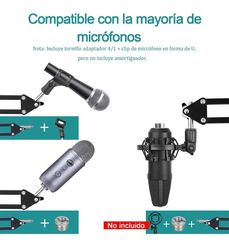 Soporte Brazo Para Grabación Estudio De Condensador