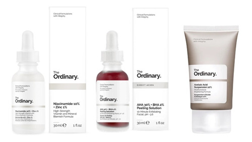 The Ordinary Kit Acné Niacinamide/ Peeling/ Ácido Azelaico 