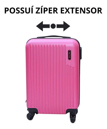 Mala 10kg Extensor Viagem Bordo Rodinha 360° Casca Dura Abs