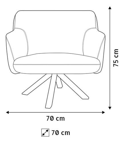 Kit 2 Poltronas Decorativas Jade Base Giromad Corano C-05 Lo