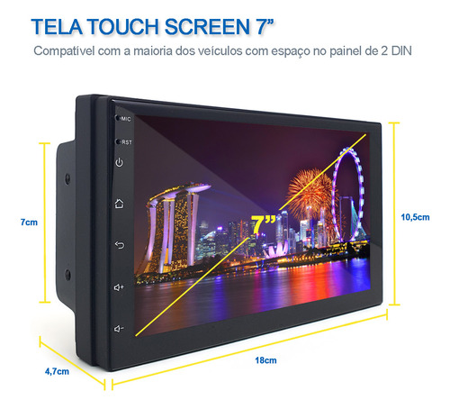 Central Multimídia S10 1996 Android Wifi Usb Touch Bluetooth