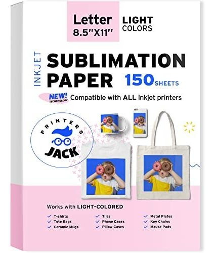 Papel De Sublimación - 8.5 X 11 Pulgadas, 150 Hojas Para Cua