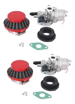 Comprar 2 Carburadores Carb Carby, Filtro De Aire Rojo Y Pila Para 2