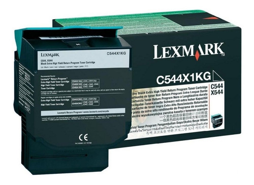 Cartucho Tóner Lexmark - 6000 Páginas, Negro C544x1kg /v